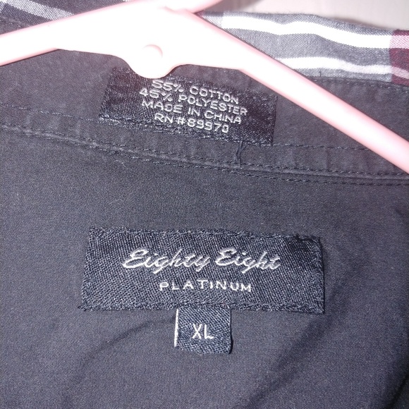 Dress shirt plaid double chest pocket - Picture 2 of 2